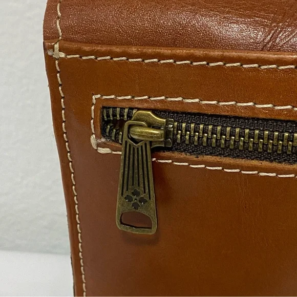 Patricia Nash Brown Leather Convertible Crossbody Clutch - Like New - Picture 5 of 15
